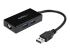 StarTech.com Adaptateur réseau USB 3.0 vers Gigabit Ethernet avec hub USB 3.0 à 2 ports (USB31000S2H) - Angle gauche