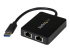 StarTech.com Adaptateur réseau USB 3.0 vers 2 ports Gigabit Ethernet - Angle gauche
