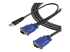 StarTech.com Câble pour Switch KVM VGA avec USB 2 en 1 - Angle droit