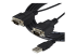 StarTech.com Câble adaptateur FTDI USB vers série RS232 2 ports avec mémorisation du port de communication - Gros plan