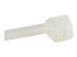 StarTech.com 10cm(4") Cable Ties, 2mm(1/16") wide, 22mm(7/8") Bundle Diameter, 8kg(18lb) Tensile Strength, Nylon Self Locking Zip Ties with Curved Tip, 94V-2/UL Listed, 100 Pack, White - Gros plan