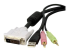 StarTech.com Câble de commutateur KVM DVI-D Dual Link USB 4 en 1 de 3m avec audio et microphone - Gros plan