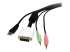 StarTech.com Câble KVM de 1.80m USB DVI 4 en 1 avec Prises Audio et Micro - Angle droit