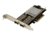 StarTech.com Carte réseau PCIe 2 ports fibre 10 GbE - Angle gauche