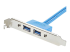StarTech.com Câble adaptateur USB 3.0 IDC 20 broches vers plaque à 2 ports USB A encastrés - Gros plan