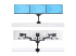 StarTech.com Triple Monitor Desk Mount For Up To Three 27in Screens, VESA 75x75/100x100, Tool-Less Arm Adjustments, C-Clamp/Grommet Mount, Spring-Assisted Arms kit de montage - Multi-angles