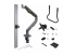 StarTech.com Desk Mount Dual Monitor Arm w/ Crossbar, Up To 27" Displays kit de montage - Front