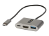 StarTech.com Adaptateur USB-C HDMI, Adaptateur Multiport USB-C vers HDMI 4K, 100W PD Passthrough, Hub USB 3.0 5Gbps (1xType-C/1xA), Mini Dock USB-C, Station d'accueil portable USB-C (CDP2HDUACP2) - Angle gauche