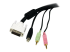StarTech.com Câble KVM de 1.80m USB DVI 4 en 1 avec Prises Audio et Micro - Gros plan