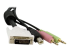 StarTech.com Câble de commutateur KVM DVI-D Dual Link USB 4 en 1 de 3m avec audio et microphone - Gros plan