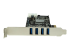 StarTech.com Carte contrôleur PCIe à 4 ports USB 3.0 avec 2 voies dédiées - Côté gauche