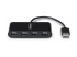 StarTech.com 4-Port USB 2.0 Hub, USB Bus Powered, Small Travel Mini USB Hub, USB 2.0 Splitter, Multi-Port Portable USB Hub, 480Mbps, Overcurrent Protection (OCP) - Front