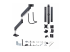 StarTech.com Crossbar Triple Monitor Desk Mount, VESA 75x75/100x100 kit de montage - Front