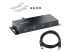 StarTech.com Hub USB 3.0 5Gbps Industriel à 4 Ports, Hub USB 3.0 pour PC - Angle gauche