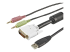 StarTech.com Câble KVM de 1.80m USB DVI 4 en 1 avec Prises Audio et Micro - Gros plan