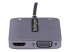 StarTech.com Adaptateur USB C vers HDMI VGA, 4K60Hz, 3.5mm Audio, 100W PD - Côté gauche