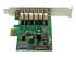 StarTech.com Carte contrôleur PCI Express à 7 ports USB 3.0 - Angle droit