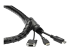 StarTech.com Gaine spirale range-câble en noir - Gros plan