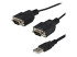 StarTech.com Câble adaptateur FTDI USB vers série RS232 2 ports avec mémorisation du port de communication - Angle droit