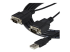 StarTech.com Câble adaptateur FTDI USB vers série RS232 2 ports avec mémorisation du port de communication - Angle droit
