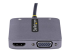 StarTech.com Adaptateur USB C vers HDMI VGA, 4K60Hz, 3.5mm Audio, 100W PD - Gros plan