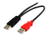 StarTech.com Câble USB 2.0 en Y A vers Mini B de 1,8 m  - Gros plan