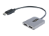 StarTech.com Hub DisplayPort HDMI Double - Angle droit