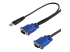 StarTech.com Câble pour Switch KVM VGA avec USB 2 en 1 - Angle droit