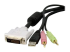 StarTech.com Câble de commutateur KVM DVI-D Dual Link USB 4 en 1 de 1,8 m avec audio et microphone - Gros plan