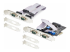 StarTech.com Carte Série PCIe à 4 Ports, Carte 4 Ports RS232/RS422/RS485 - Angle gauche