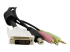 StarTech.com Câble de commutateur KVM DVI-D Dual Link USB 4 en 1 de 1,8 m avec audio et microphone - Gros plan
