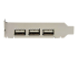 StarTech.com Carte contrôleur PCIe à 4 ports USB 2.0 - Côté gauche