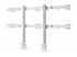 StarTech.com Six-Monitor Desk Mount w/ Crossbar, Up To 32" Screens/17.6lb kit de montage - Retour
