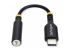 StarTech.com USB-C Audio Adapter to 3.5mm TRRS Jack, Headphone Aux Dongle - Front