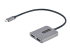 StarTech.com Hub USB-C vers Double HDMI, Adaptateur USB-C MST, Câble 30cm - Angle droit